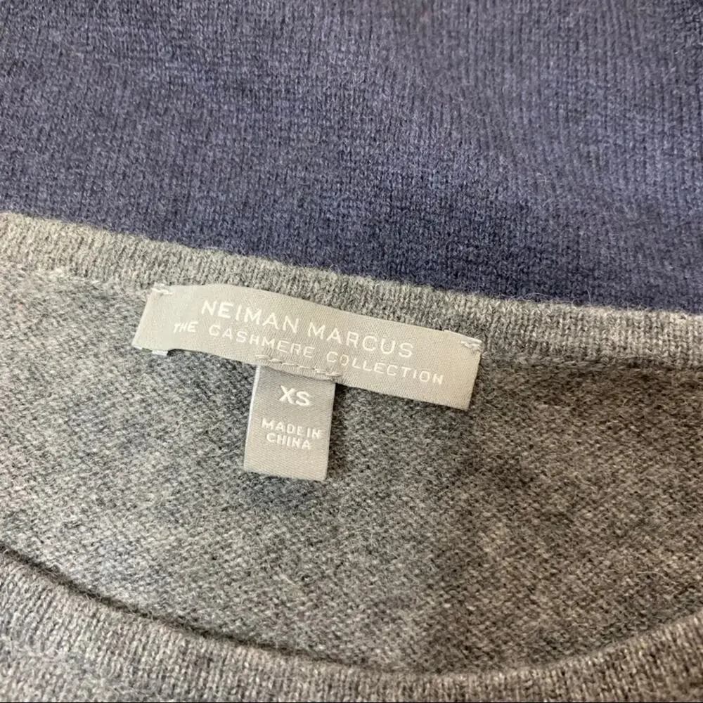 Neiman Marcus cashmere asymmetrical ombré sweater